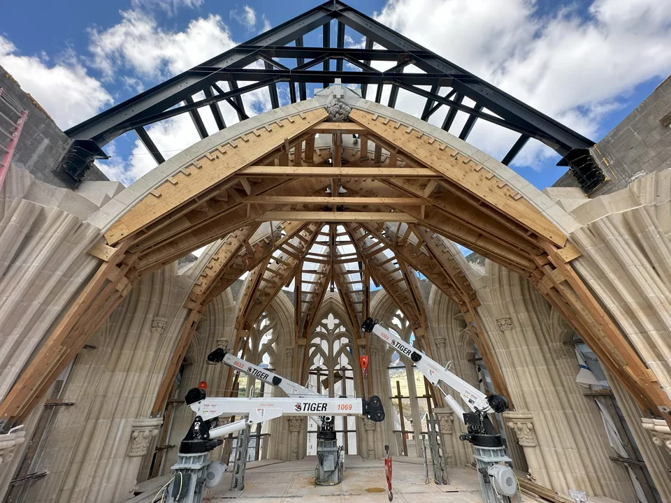 The arches ready for the infill stone