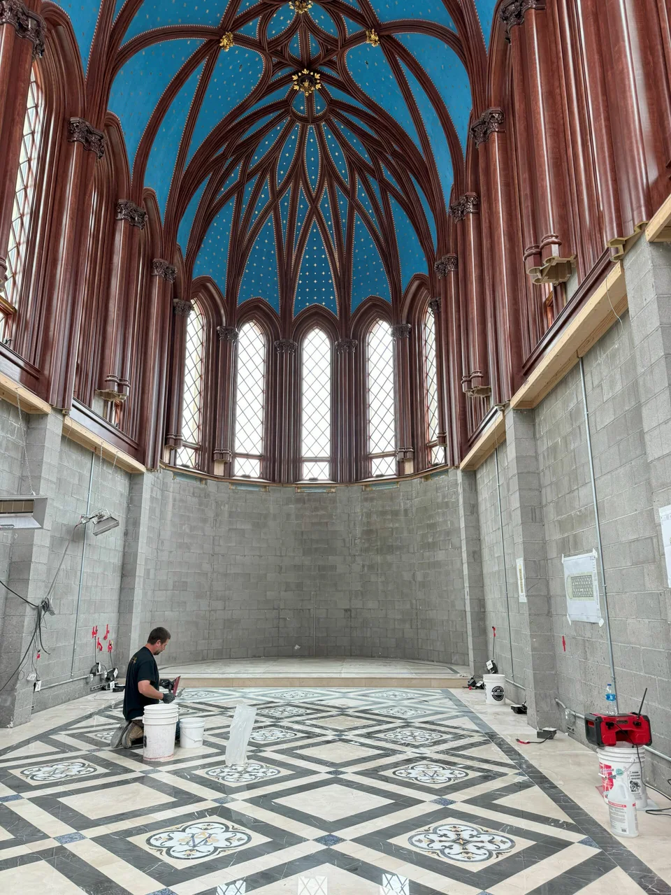 Construction at the Carmelite monastery in Wyoming